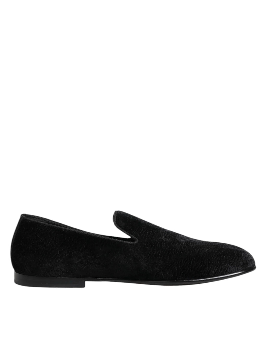 Dolce & Gabbana Black Jacquard Loafers Formal Men Dress Shoes - Zeiniez