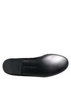 Dolce & Gabbana Black Jacquard Loafers Formal Men Dress Shoes