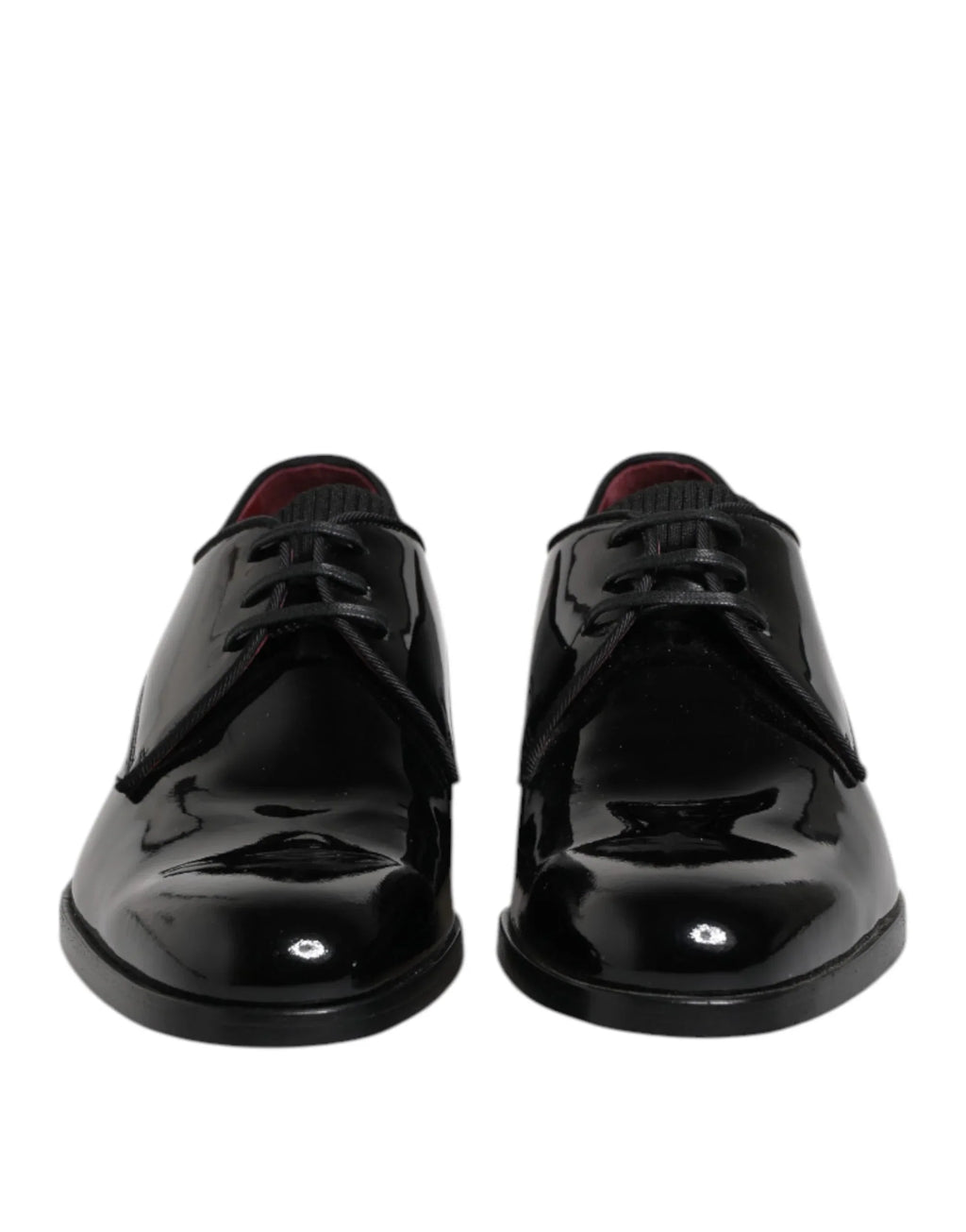 Dolce & Gabbana Black Leather Lace Up Men Derby Formal Shoes - Zeiniez