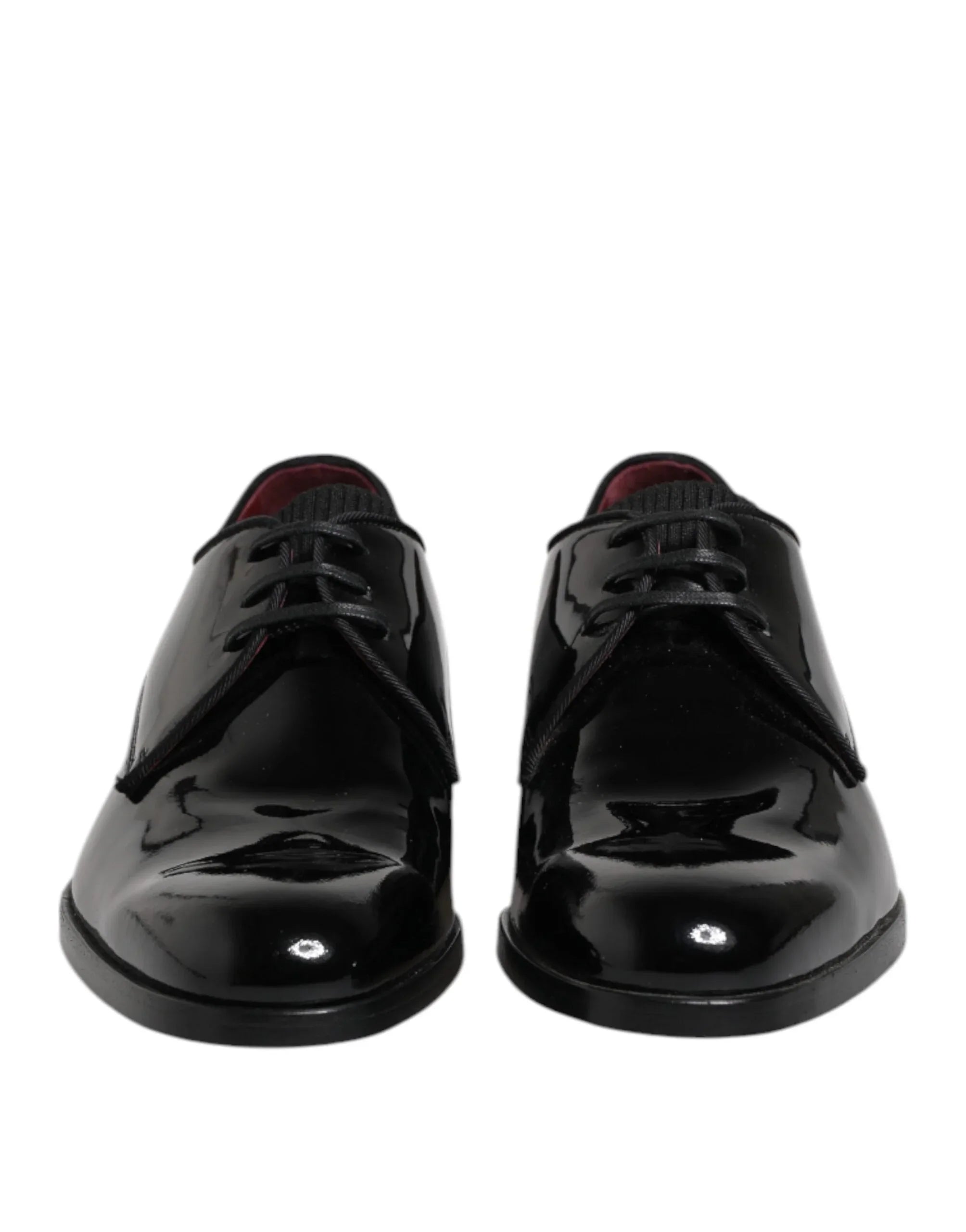 Dolce & Gabbana Black Leather Lace Up Men Derby Formal Shoes - Zeiniez