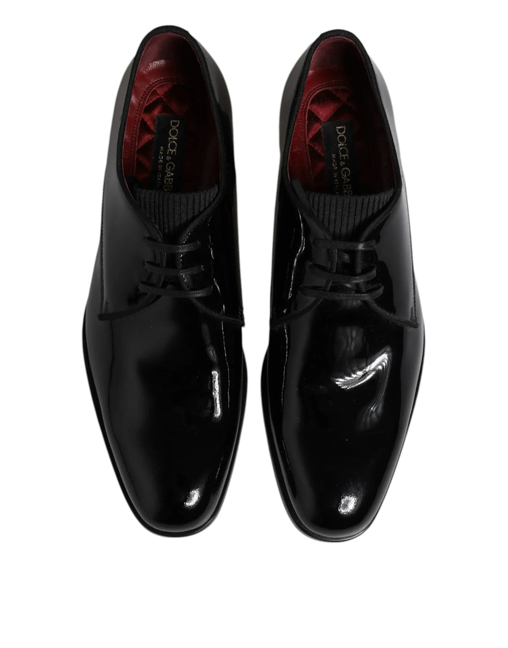 Dolce & Gabbana Black Leather Lace Up Men Derby Formal Shoes - Zeiniez