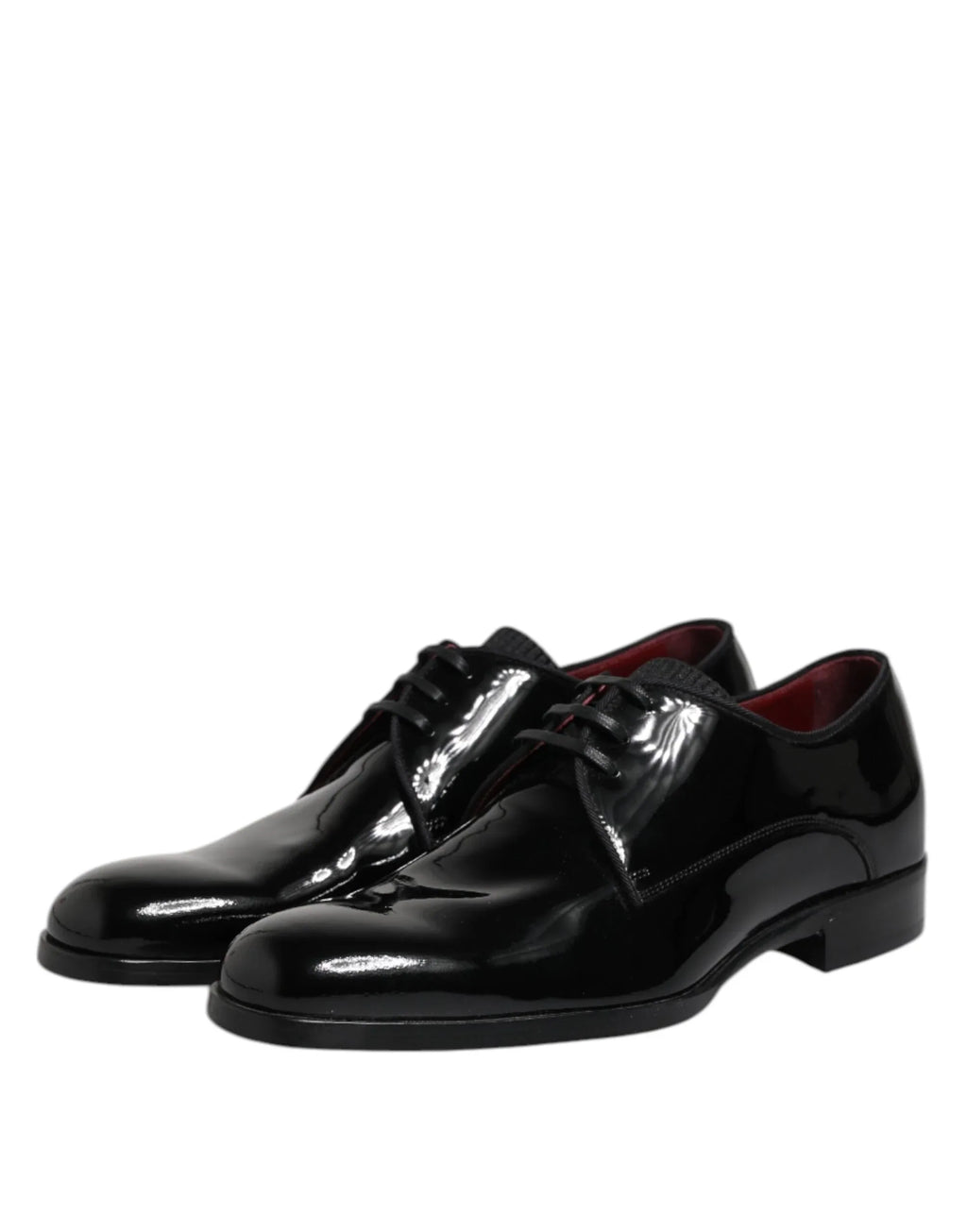 Dolce & Gabbana Black Leather Lace Up Men Derby Formal Shoes - Zeiniez