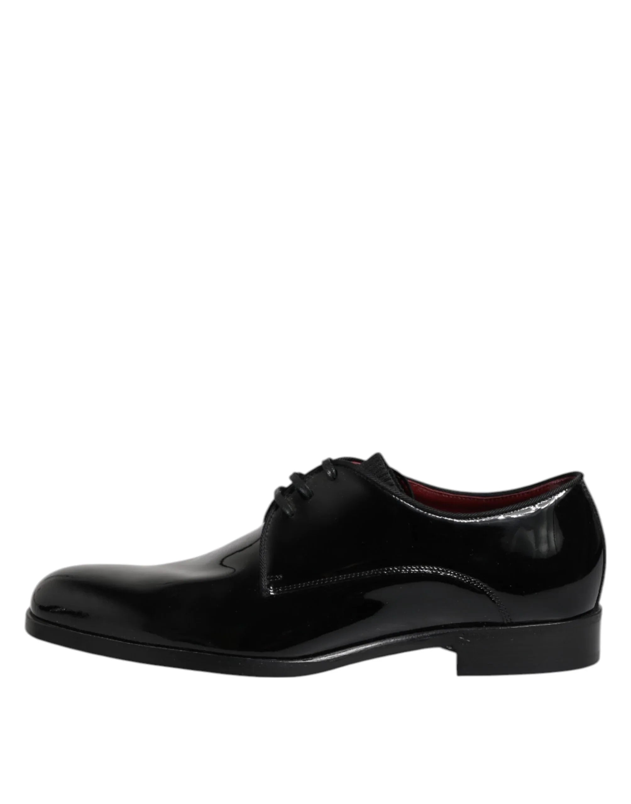 Dolce & Gabbana Black Leather Lace Up Men Derby Formal Shoes - Zeiniez