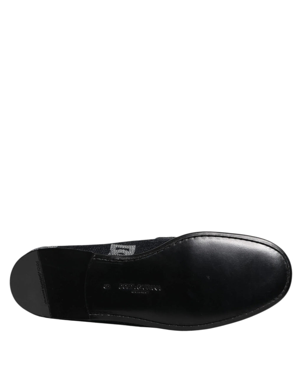 Dolce & Gabbana Blue Logo Cotton Loafers Formal Dress Shoes - Zeiniez