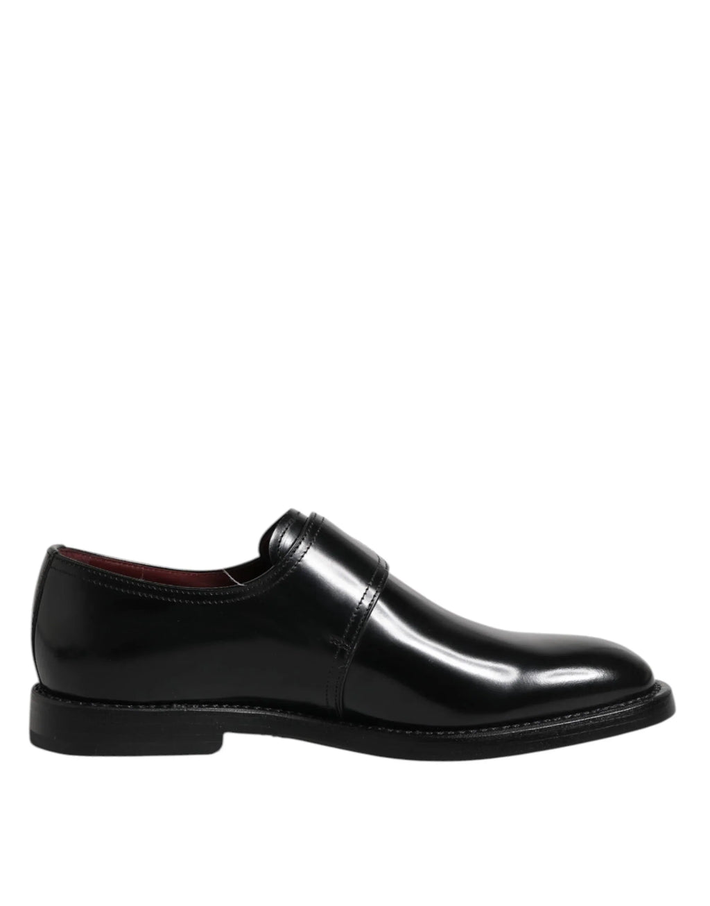 Dolce & Gabbana Black Leather Monk Strap Derby Formal Shoes - Zeiniez