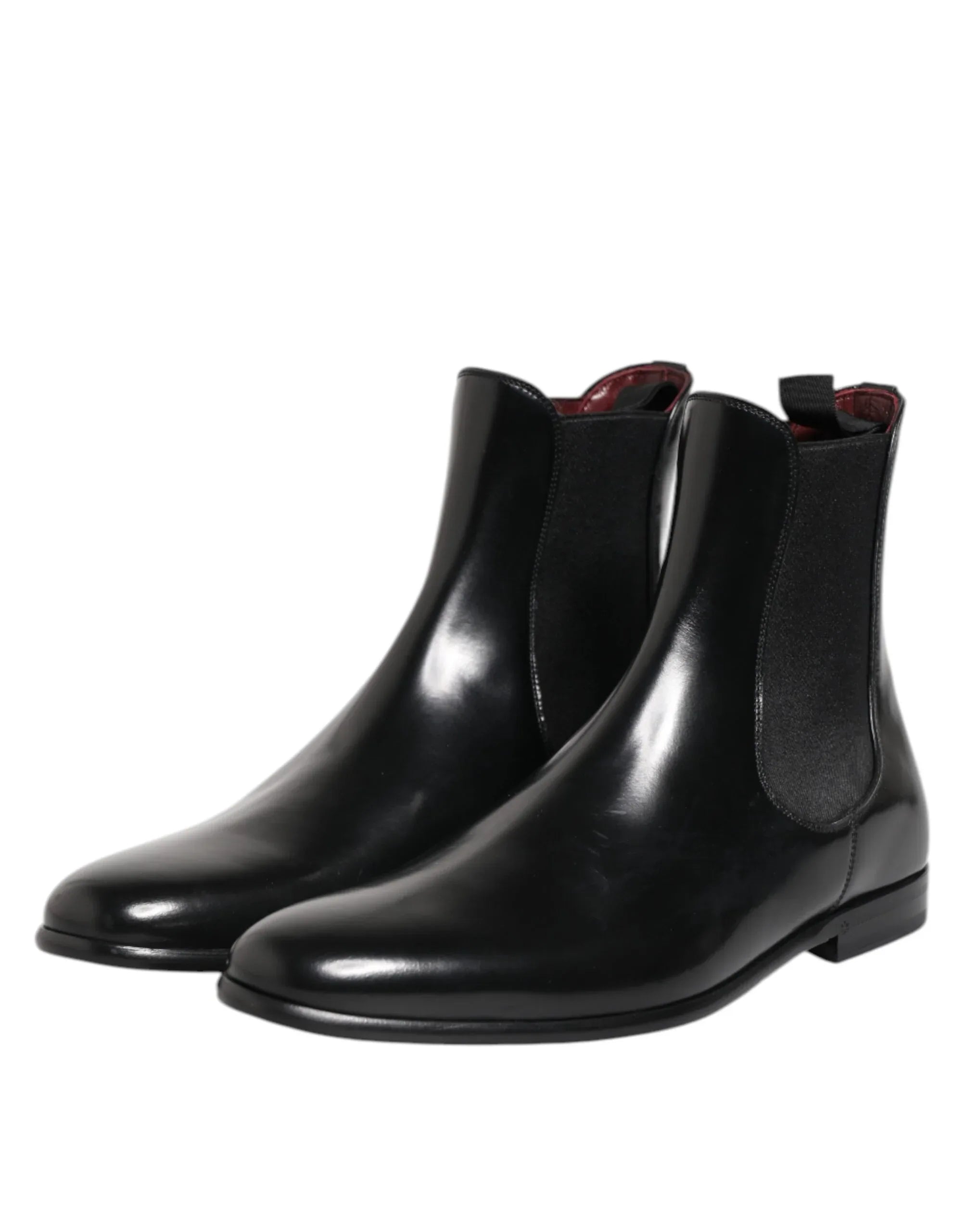 Dolce & Gabbana Black Chelsea Slip On Mid Calf Boots Shoes - Zeiniez