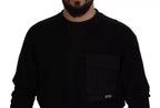 Dolce & Gabbana Black Cotton Crewneck Sweatshirt Sweater - Zeiniez