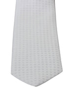 Dolce & Gabbana White Patterned Classic Mens Slim Necktie Tie - Zeiniez