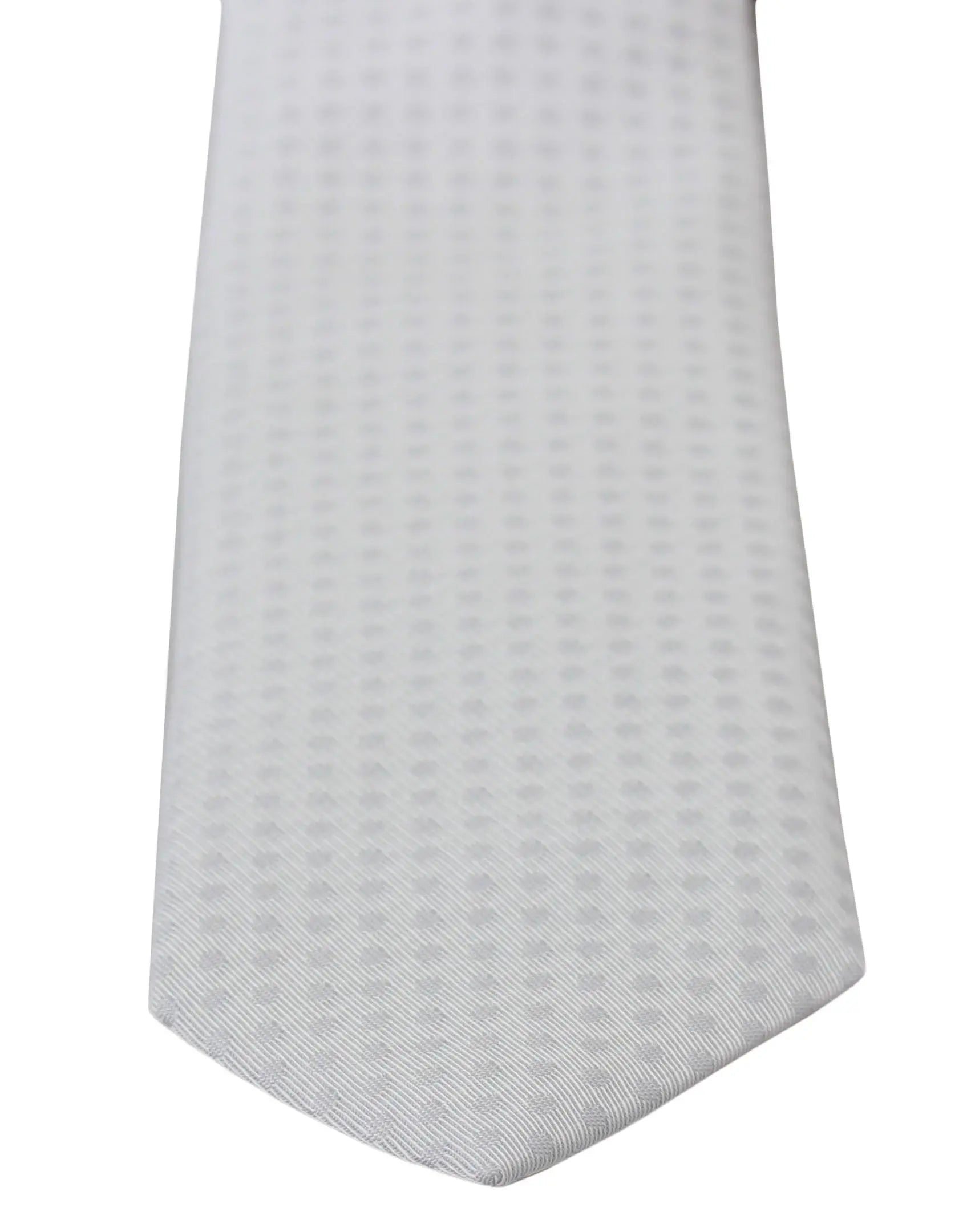 Dolce & Gabbana White Patterned Classic Mens Slim Necktie Tie - Zeiniez