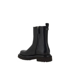 Brunello Cucinelli Black Calf Leather Bos Taurus Ankle Boots - Zeiniez
