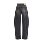 Haikure Black Cotton Relaxed Fit Jeans - Zeiniez