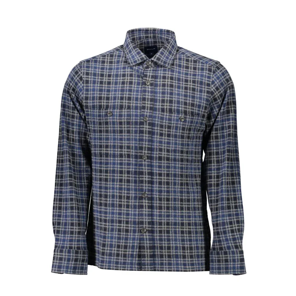 Gant Blu Cotton Mens Shirt - Zeiniez