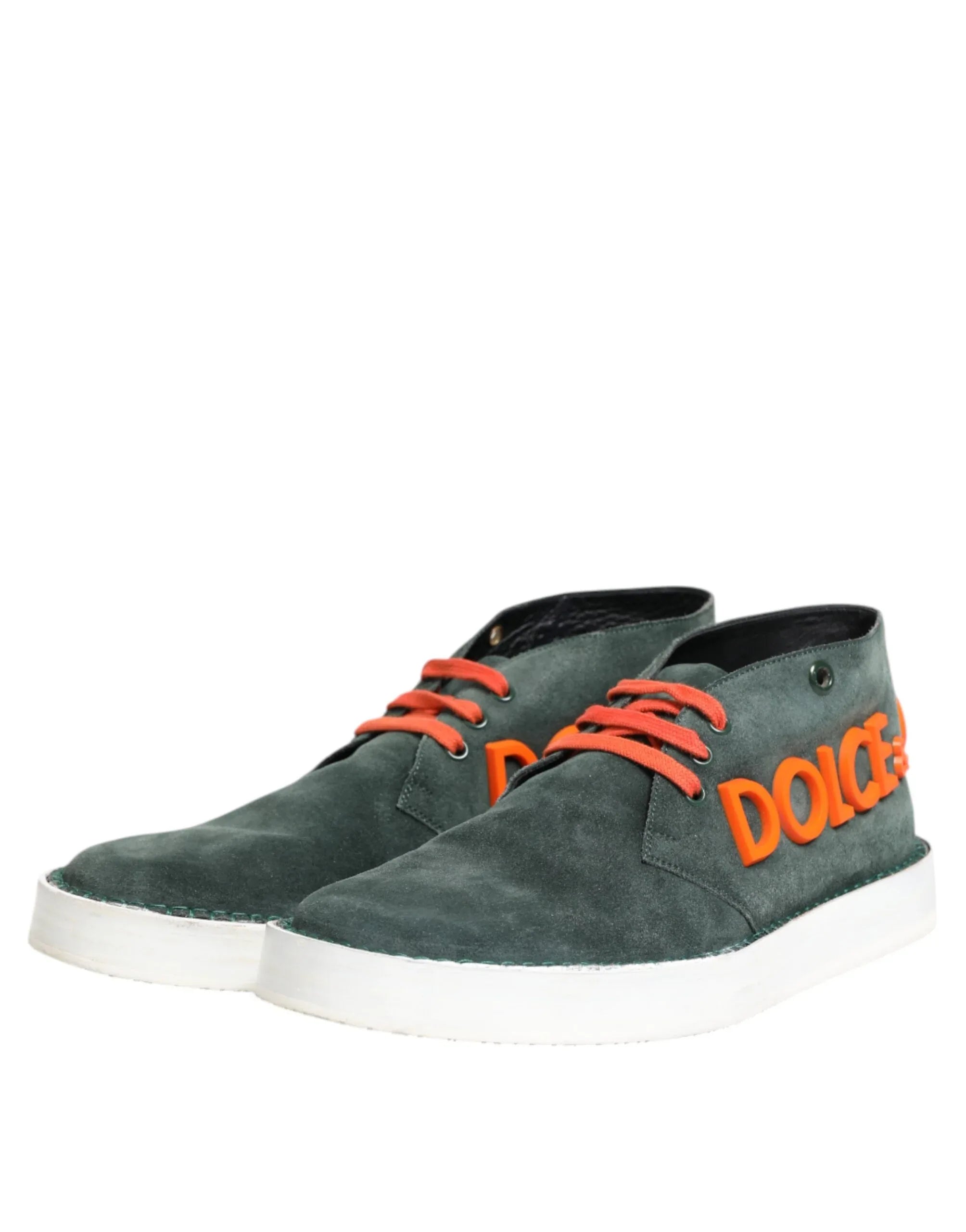 Dolce & Gabbana Green Derby Logo Casual Men Sneakers Shoes - Zeiniez