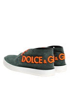 Dolce & Gabbana Green Derby Logo Casual Men Sneakers Shoes - Zeiniez