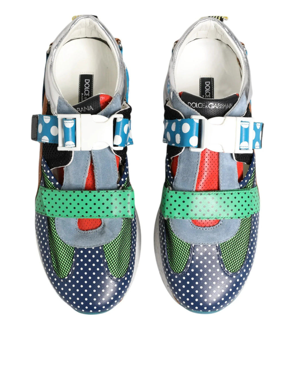 Dolce & Gabbana Multicolor Leather Low Top Sneakers Shoes - Zeiniez