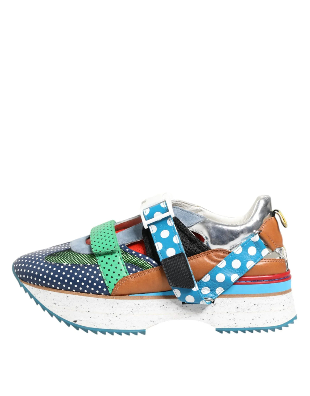 Dolce & Gabbana Multicolor Leather Low Top Sneakers Shoes - Zeiniez