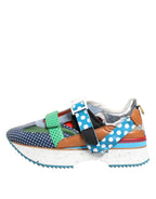 Dolce & Gabbana Multicolor Leather Low Top Sneakers Shoes - Zeiniez