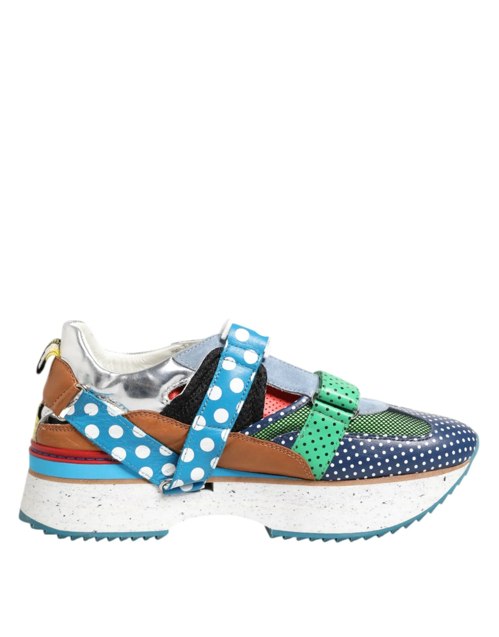 Dolce & Gabbana Multicolor Leather Low Top Sneakers Shoes - Zeiniez