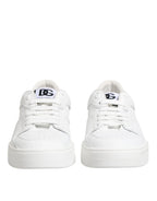 Dolce & Gabbana White Miami Leather Low Top Sneakers Shoes - Zeiniez