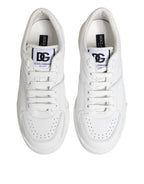 Dolce & Gabbana White Miami Leather Low Top Sneakers Shoes - Zeiniez
