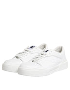 Dolce & Gabbana White Miami Leather Low Top Sneakers Shoes - Zeiniez