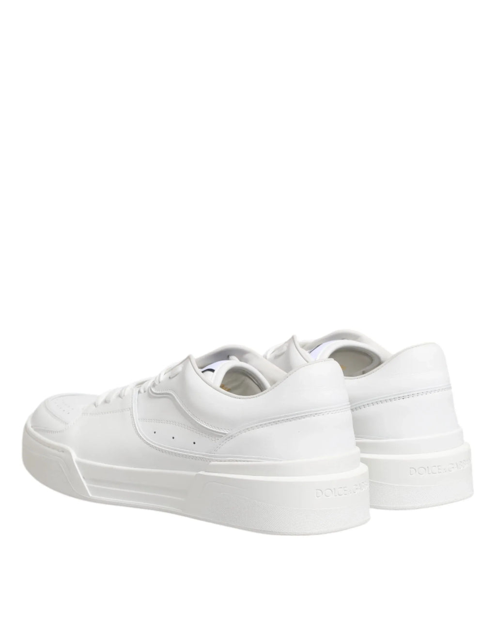 Dolce & Gabbana White Miami Leather Low Top Sneakers Shoes - Zeiniez