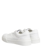 Dolce & Gabbana White Miami Leather Low Top Sneakers Shoes - Zeiniez