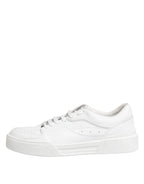 Dolce & Gabbana White Miami Leather Low Top Sneakers Shoes - Zeiniez