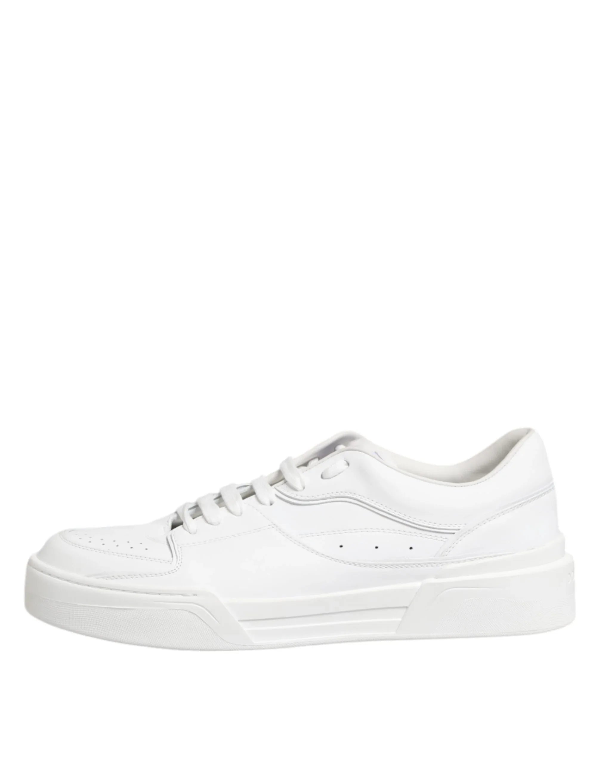 Dolce & Gabbana White Miami Leather Low Top Sneakers Shoes - Zeiniez