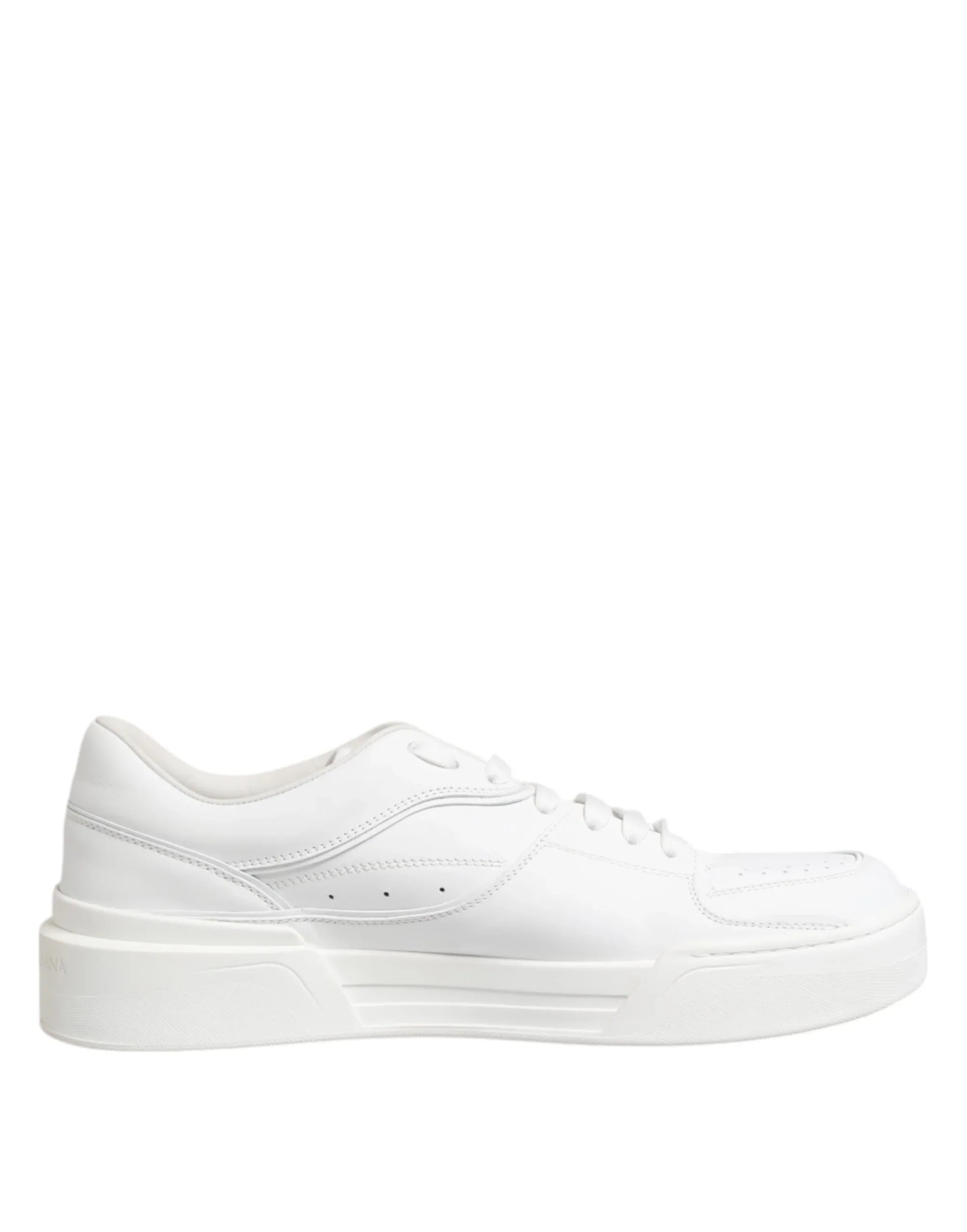Dolce & Gabbana White Miami Leather Low Top Sneakers Shoes - Zeiniez