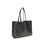 Valentino Garavani Black Calf Leather Bos Taurus Shoulder Bag