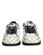 Dolce & Gabbana White Logo Print Low Top Men Sneakers Shoes - Zeiniez