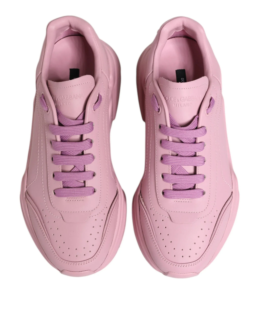 Dolce & Gabbana Pink Leather Daymaster Low Top Sneakers Shoes - Zeiniez