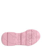 Dolce & Gabbana Pink Leather Daymaster Low Top Sneakers Shoes - Zeiniez