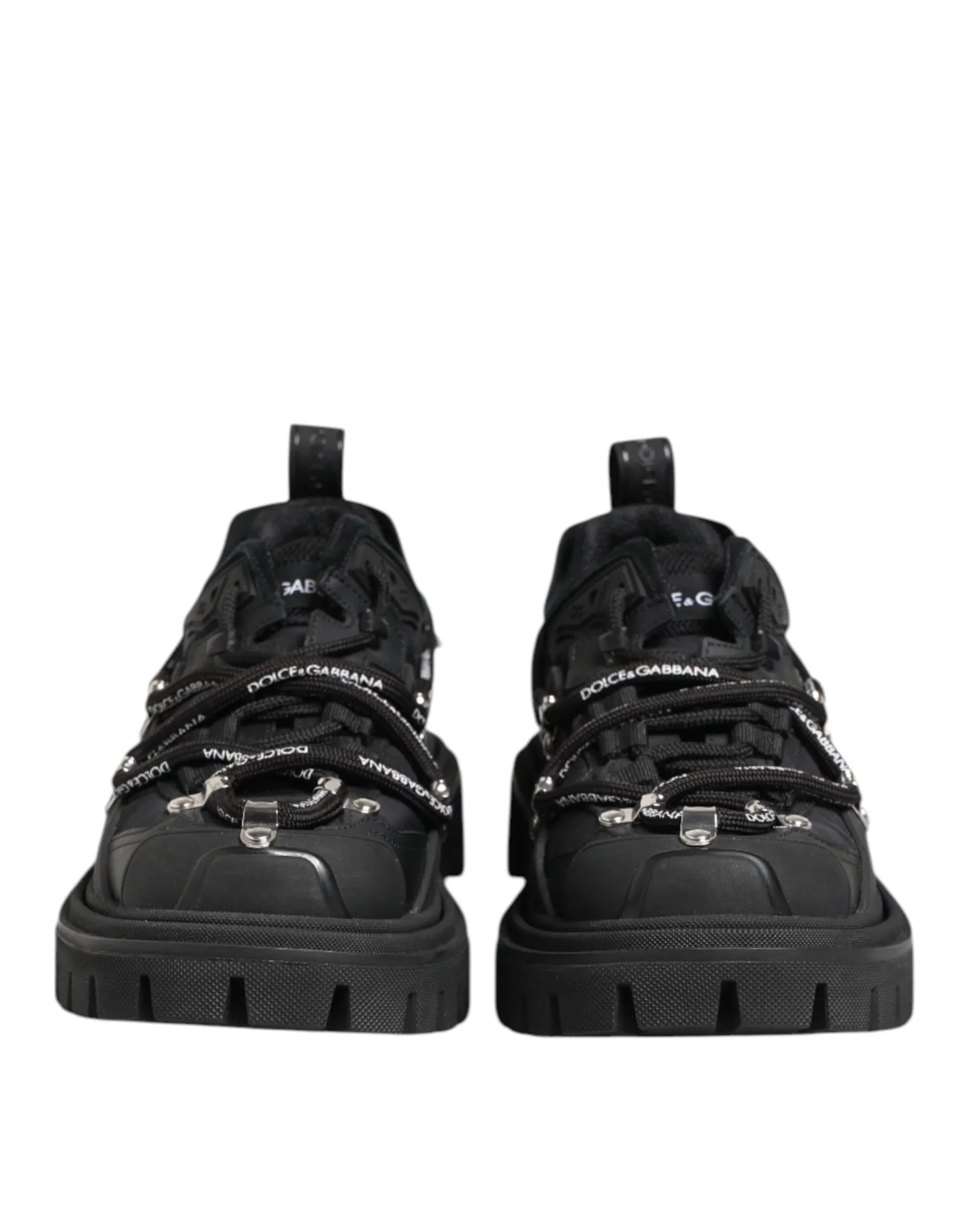 Dolce & Gabbana Black Low Top Lace Up Trekking Sneakers Shoes - Zeiniez