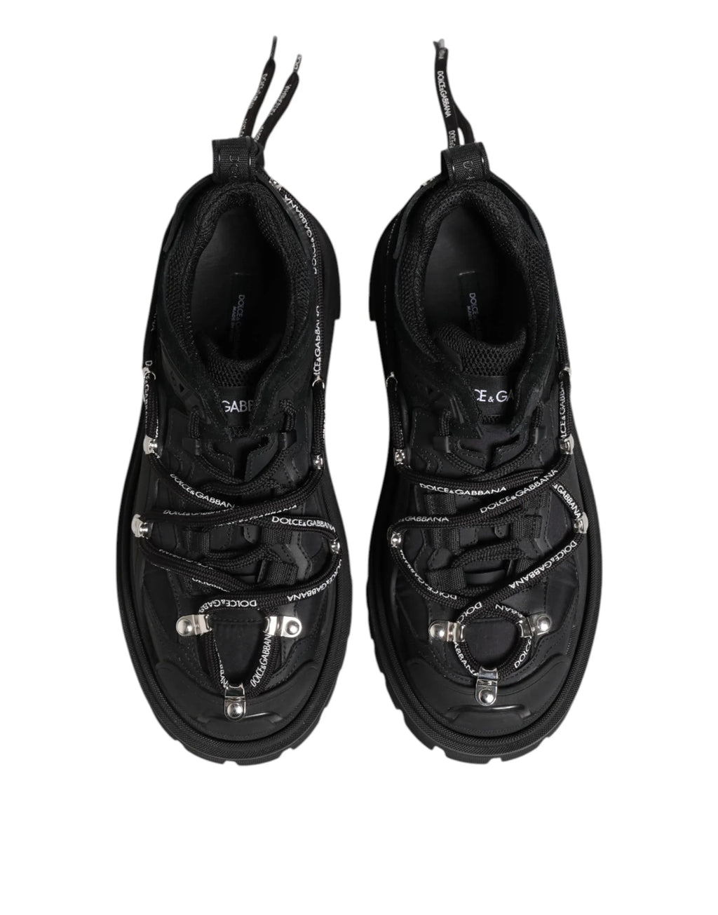 Dolce & Gabbana Black Low Top Lace Up Trekking Sneakers Shoes - Zeiniez