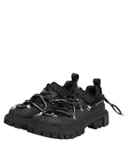 Dolce & Gabbana Black Low Top Lace Up Trekking Sneakers Shoes - Zeiniez