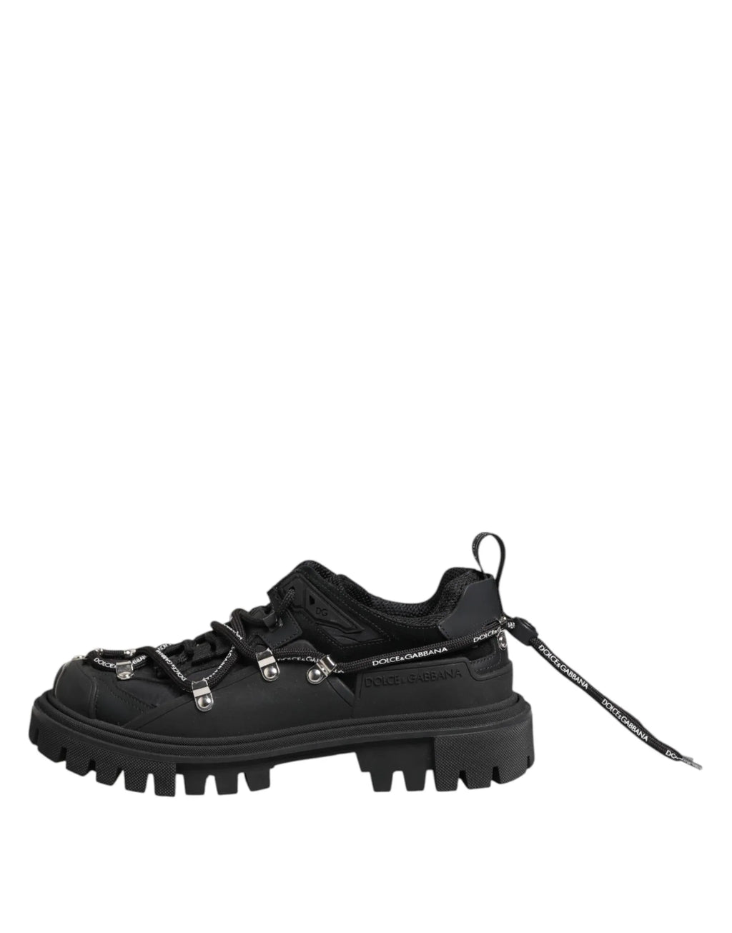Dolce & Gabbana Black Low Top Lace Up Trekking Sneakers Shoes - Zeiniez
