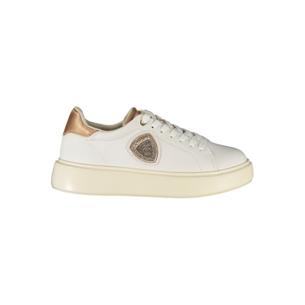 Blauer White Leather Women Sneaker - Zeiniez
