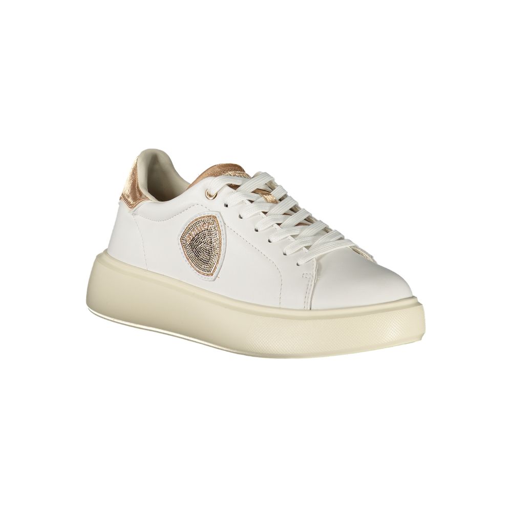 Blauer White Leather Women Sneaker - Zeiniez