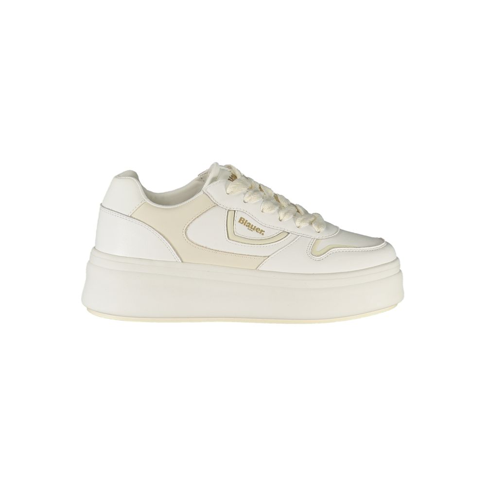 Blauer Bianco Poliuretano Donna Sneaker - Zeiniez