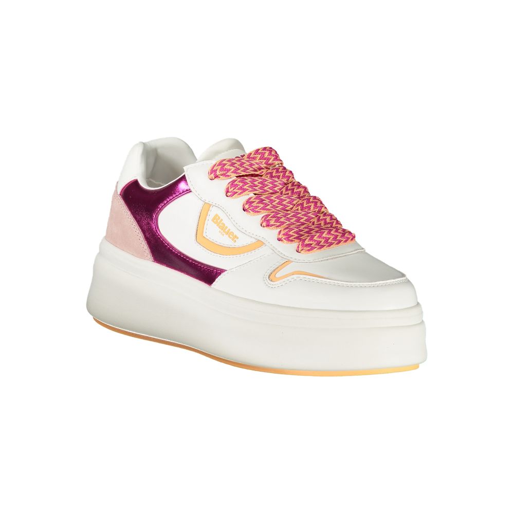Blauer White Polyurethane Women Sneaker - Zeiniez