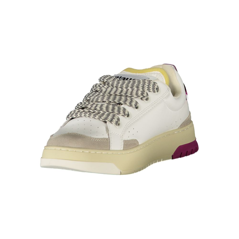 Blauer White Leather Women Sneaker - Zeiniez