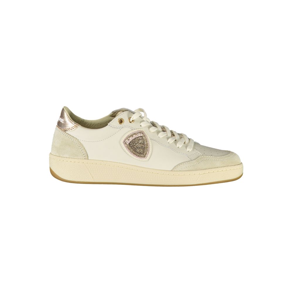 Blauer White Leather Women Sneaker - Zeiniez