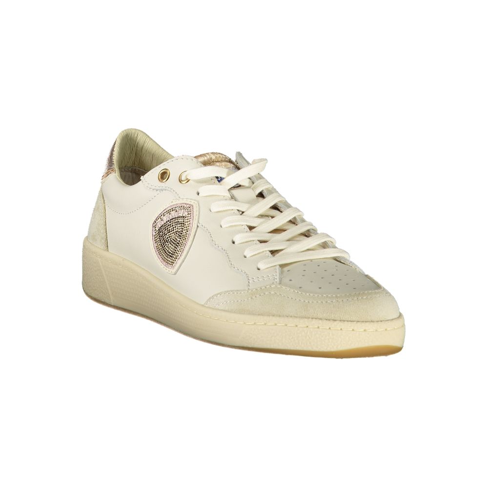 Blauer White Leather Women Sneaker - Zeiniez
