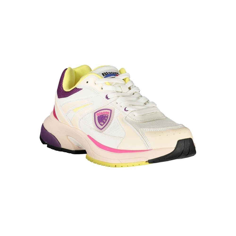 Blauer White Polyester Women Sneaker - Zeiniez