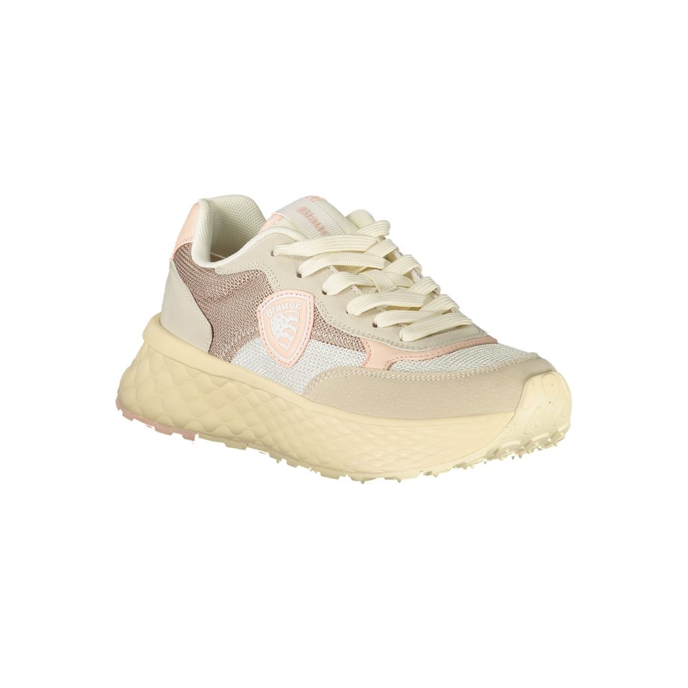 Blauer Beige Polyester Women Sneaker - Zeiniez
