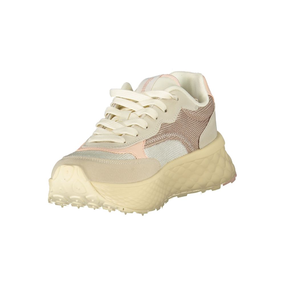 Blauer Beige Polyester Women Sneaker - Zeiniez