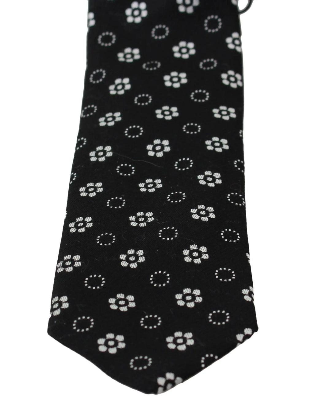 Dolce & Gabbana Black 100% Silk Floral Print Print Classic Tie - Zeiniez