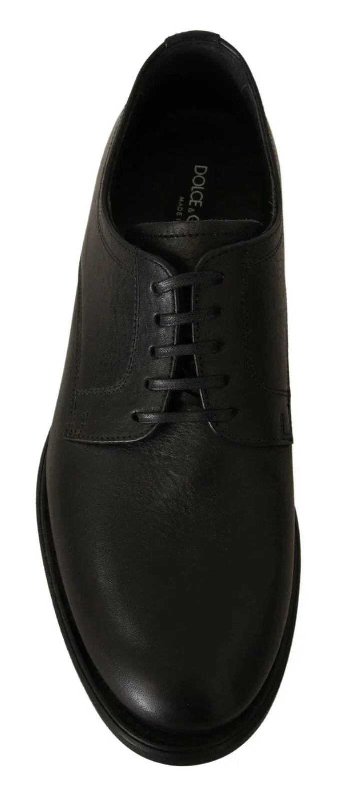 Dolce & Gabbana Black Lace Up Leather Men Formal Derby Shoes - Zeiniez